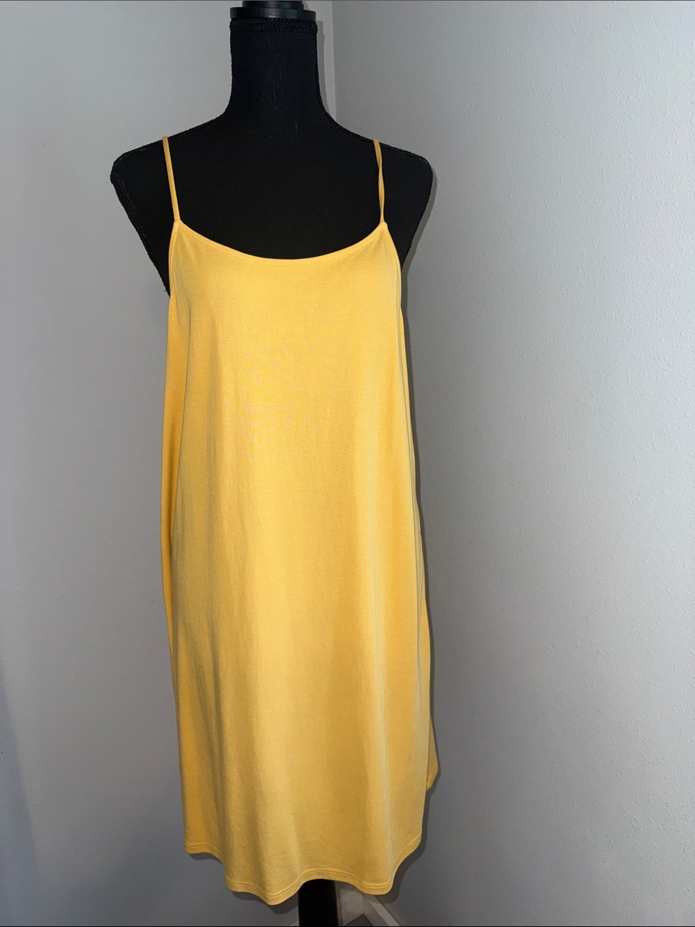 Double Zero Yellow Chemise Slip Dress